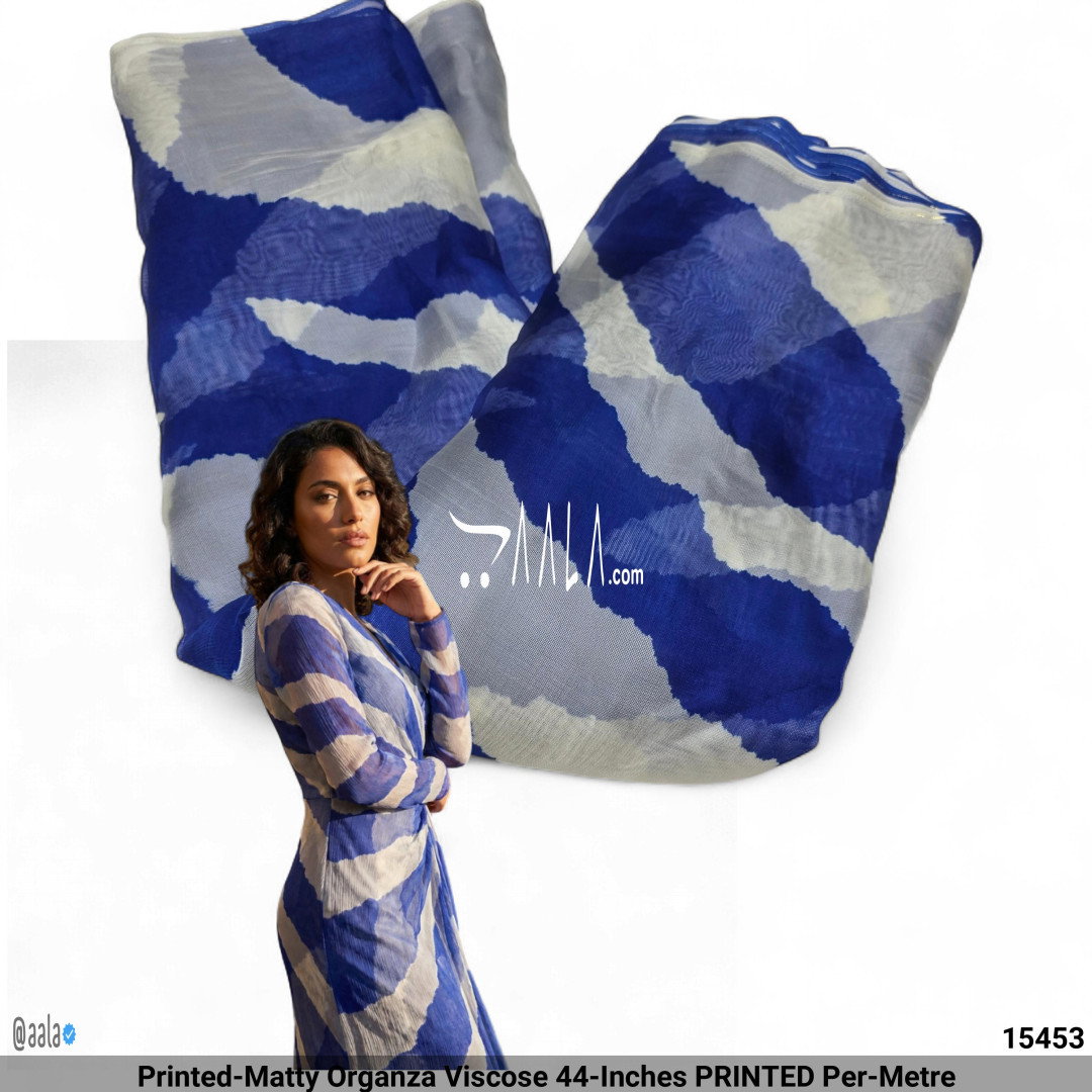 Printed-Matty Organza Viscose 44-Inches PRINTED Per-Metre