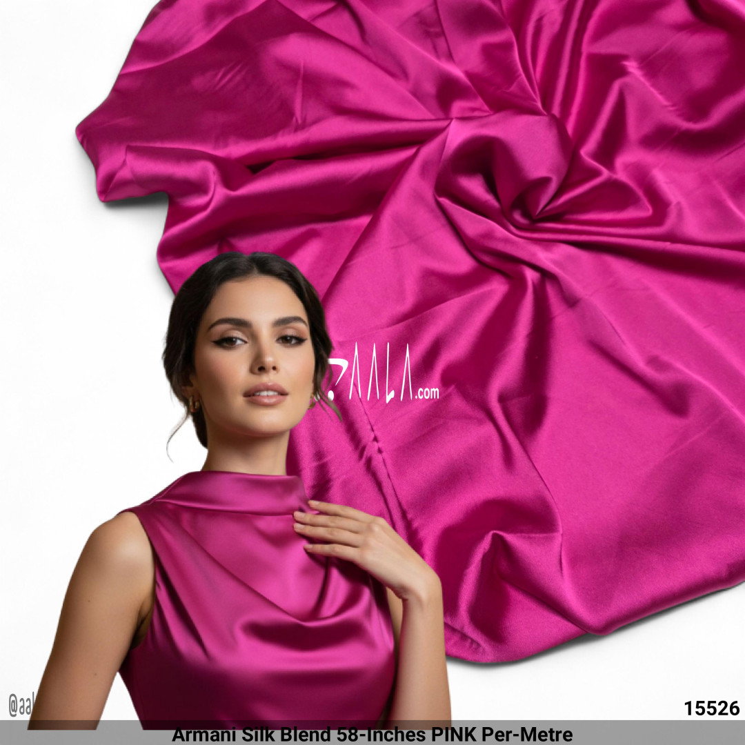 Armani Silk Blend 58-Inches PINK Per-Metre