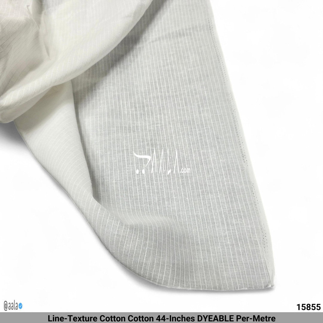 Line-Texture Cotton Cotton 44-Inches DYEABLE Per-Metre