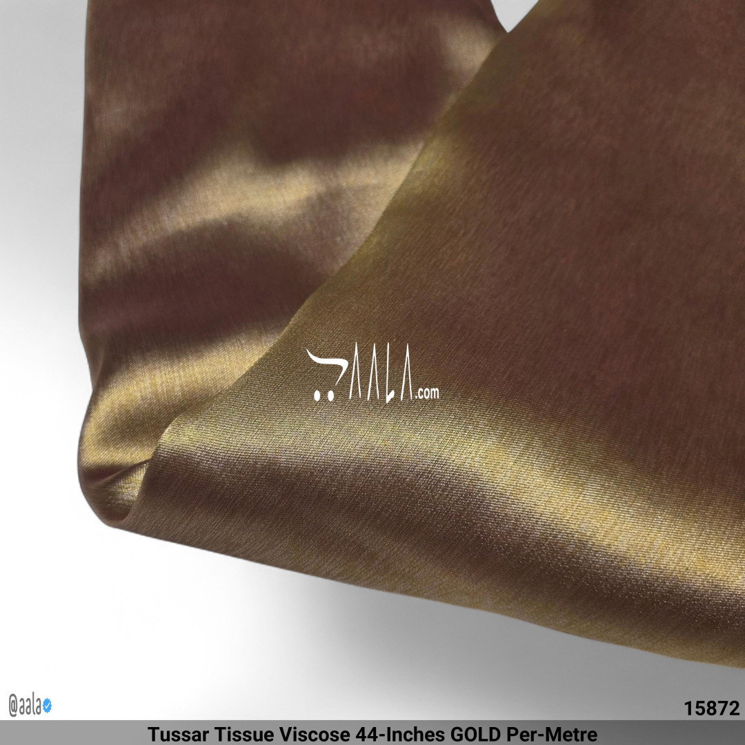 Tussar Tissue Viscose 44-Inches GOLD Per-Metre