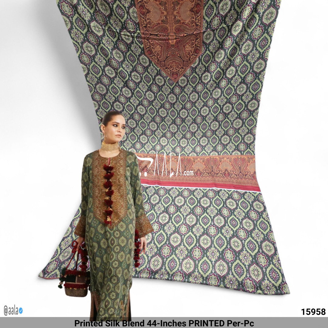 Printed Silk Blend 44-Inches PRINTED Per-Pc