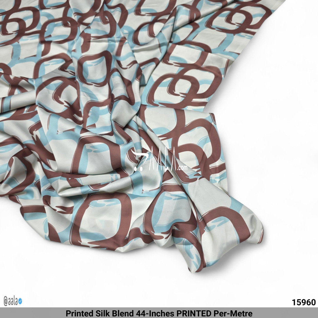 Printed Silk Blend 44-Inches PRINTED Per-Metre