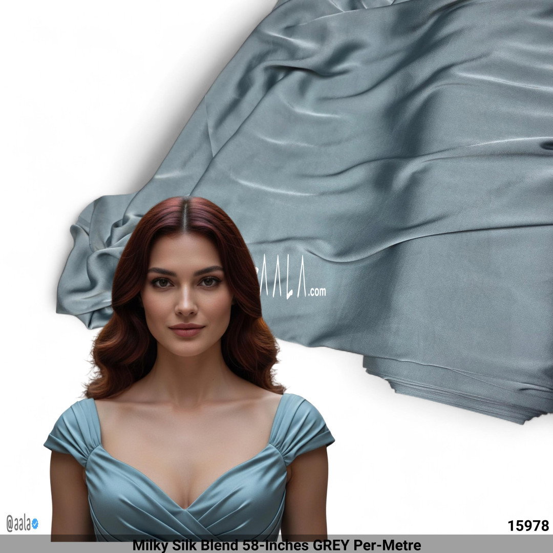 Milky Silk Blend 58-Inches GREY Per-Metre