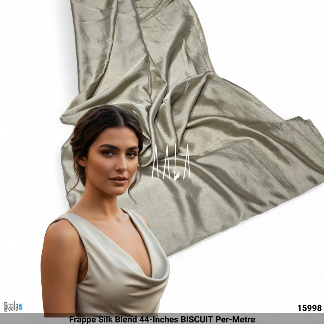 Frappe Silk Blend 44-Inches BISCUIT Per-Metre