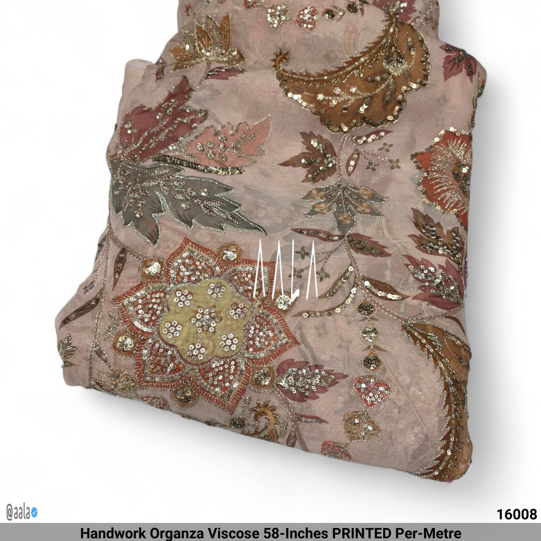 Handwork Organza Viscose 58-Inches PRINTED Per-Metre