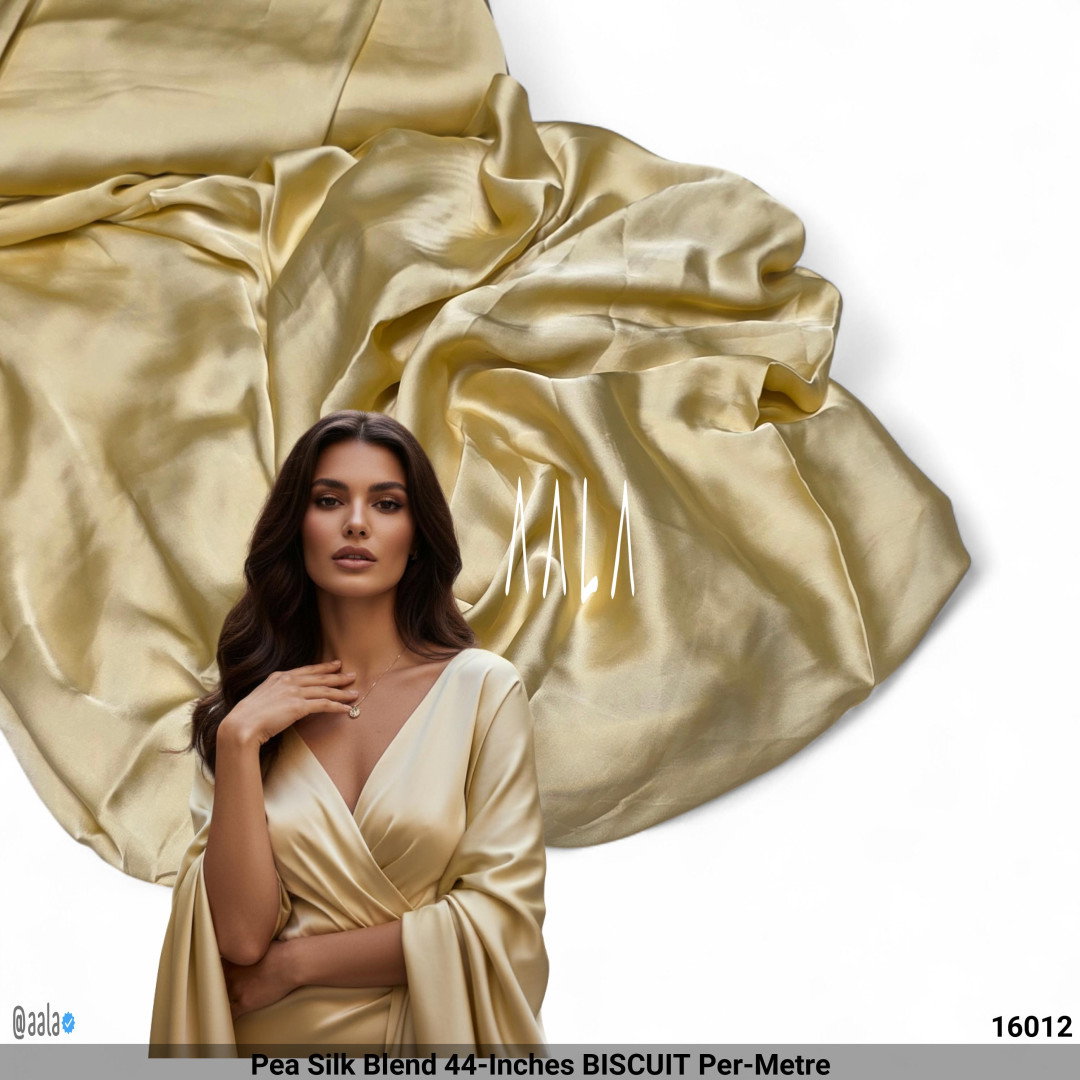 Pea Silk Blend 44-Inches BISCUIT Per-Metre