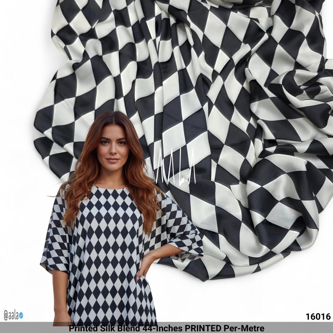 Printed Silk Blend 44-Inches PRINTED Per-Metre