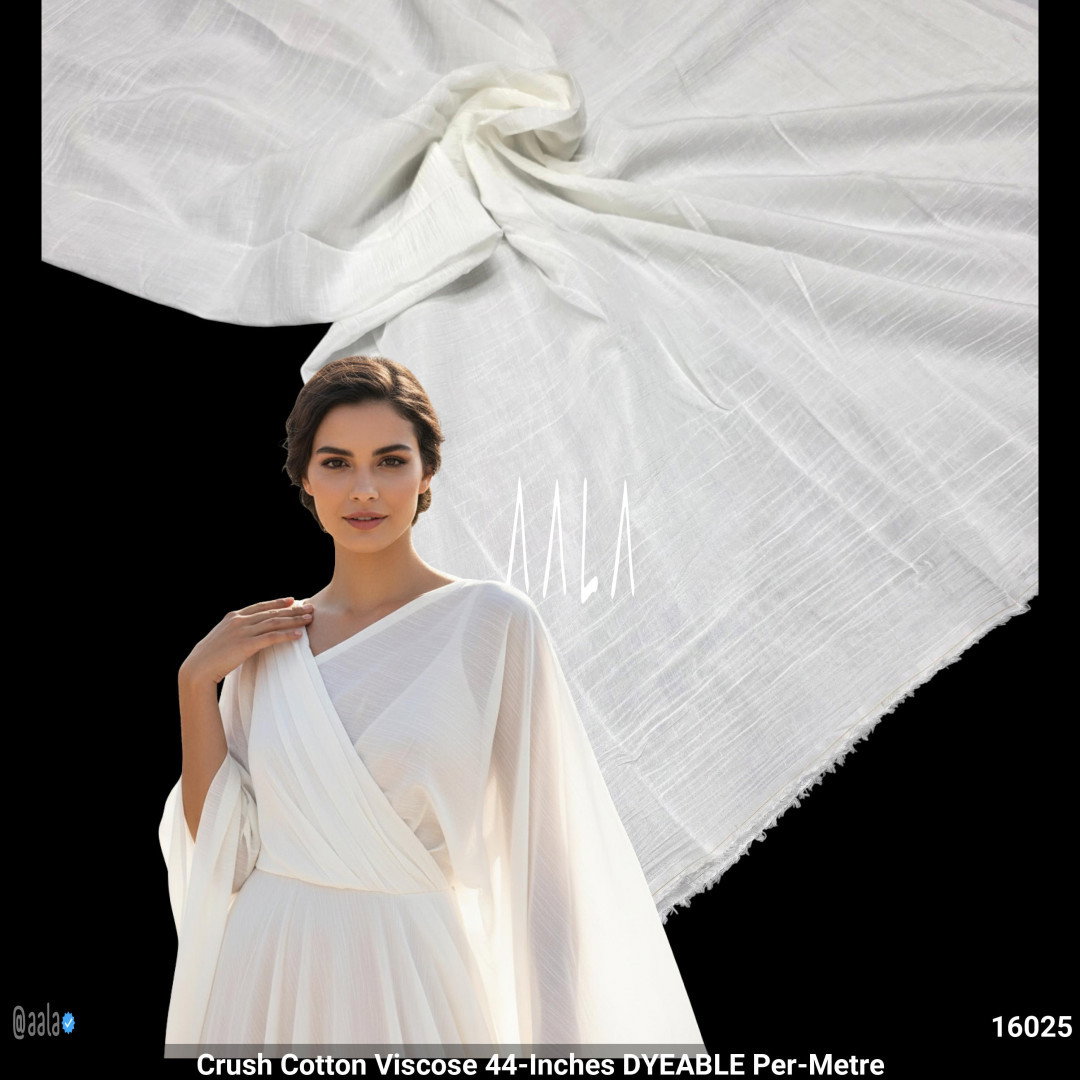 Crush Cotton Viscose 44-Inches DYEABLE Per-Metre
