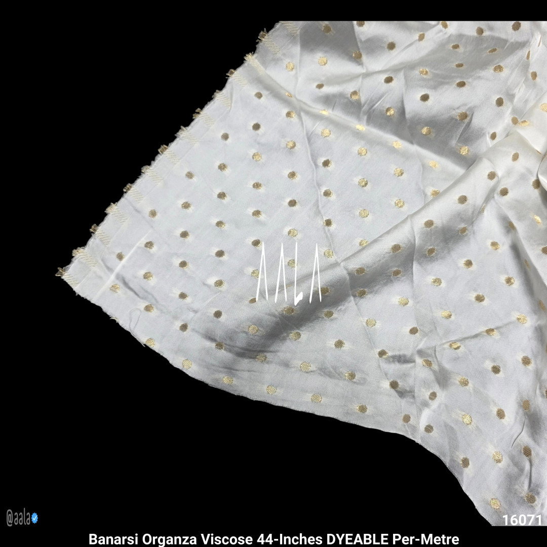 Banarsi Organza Viscose 44-Inches DYEABLE Per-Metre
