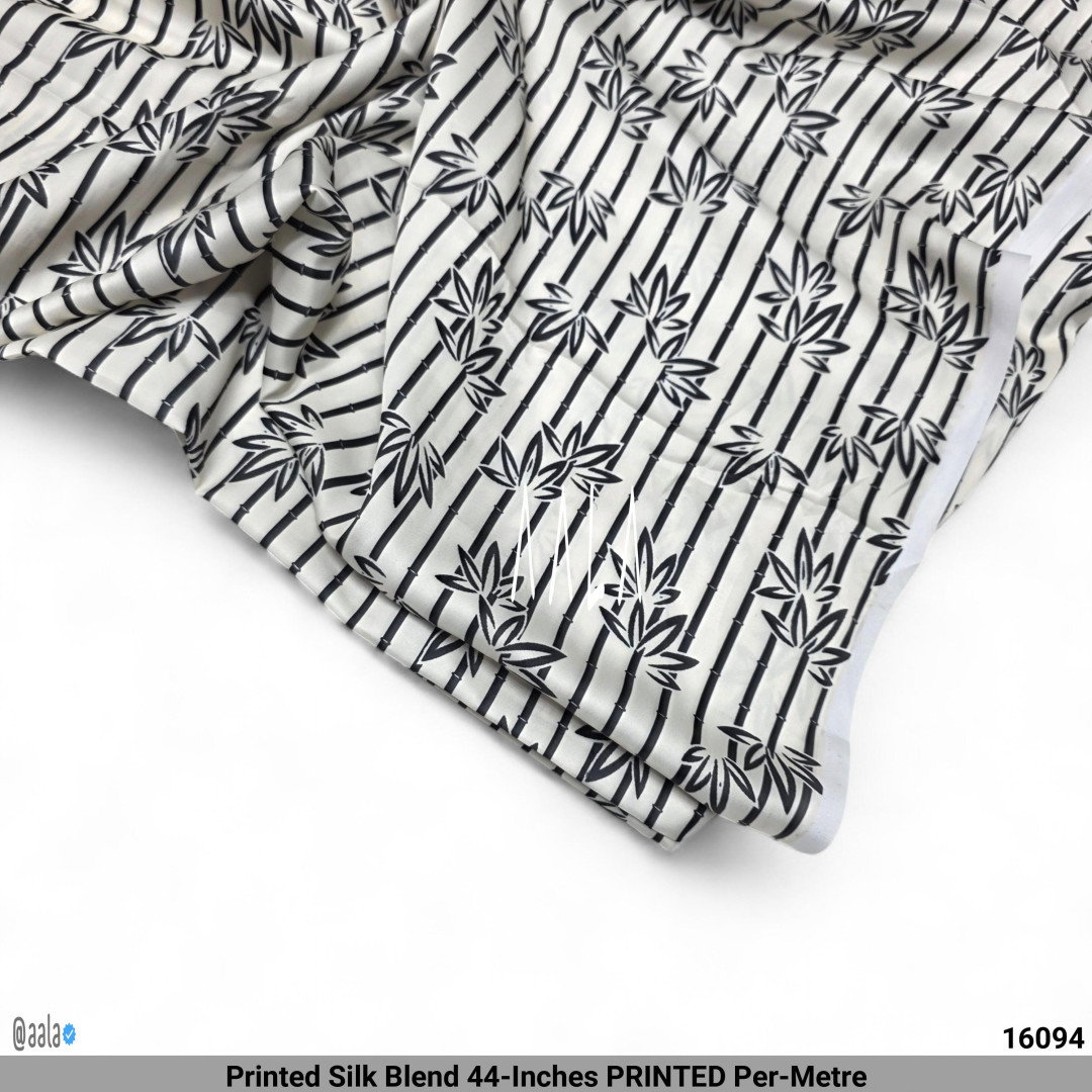 Printed Silk Blend 44-Inches PRINTED Per-Metre
