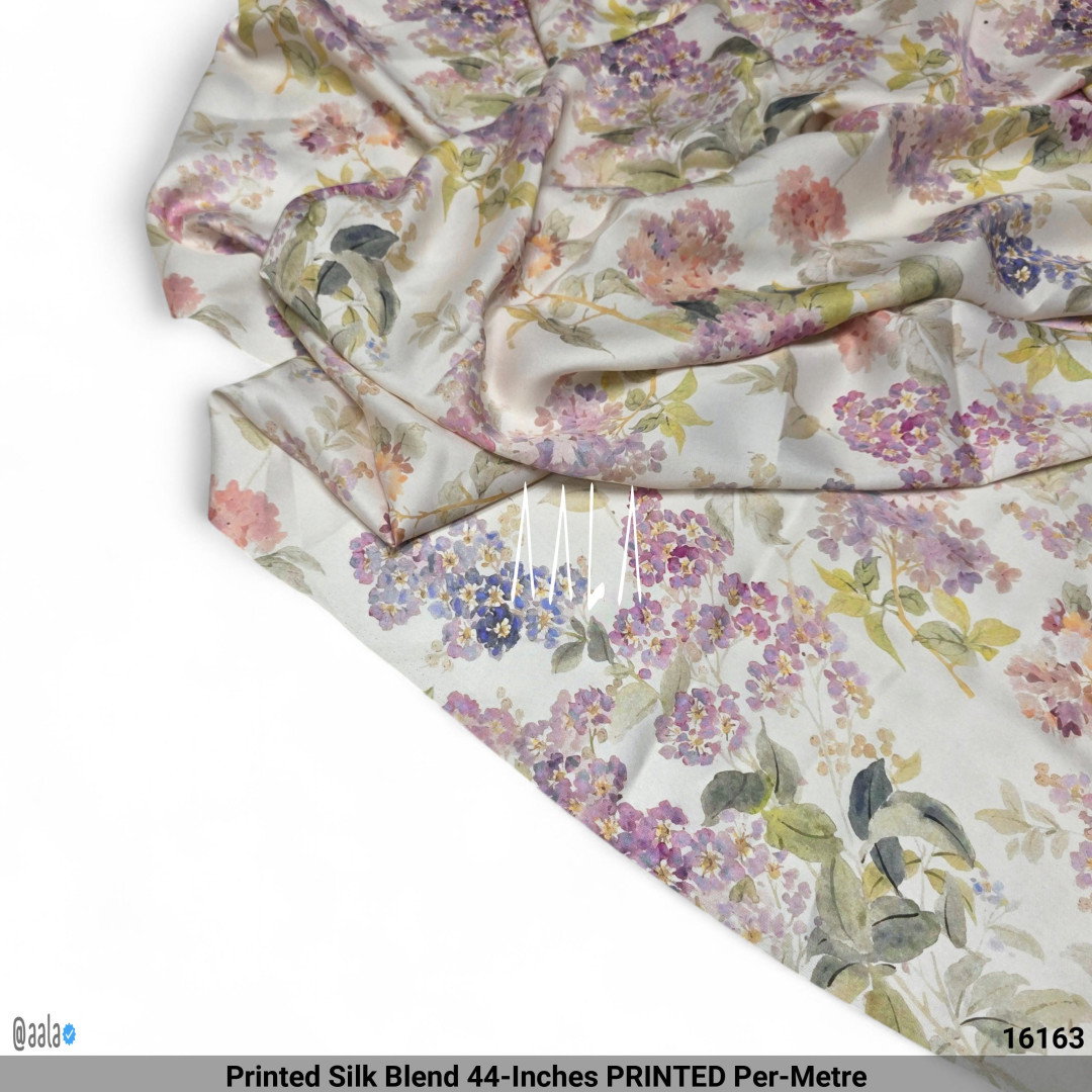 Printed Silk Blend 44-Inches PRINTED Per-Metre