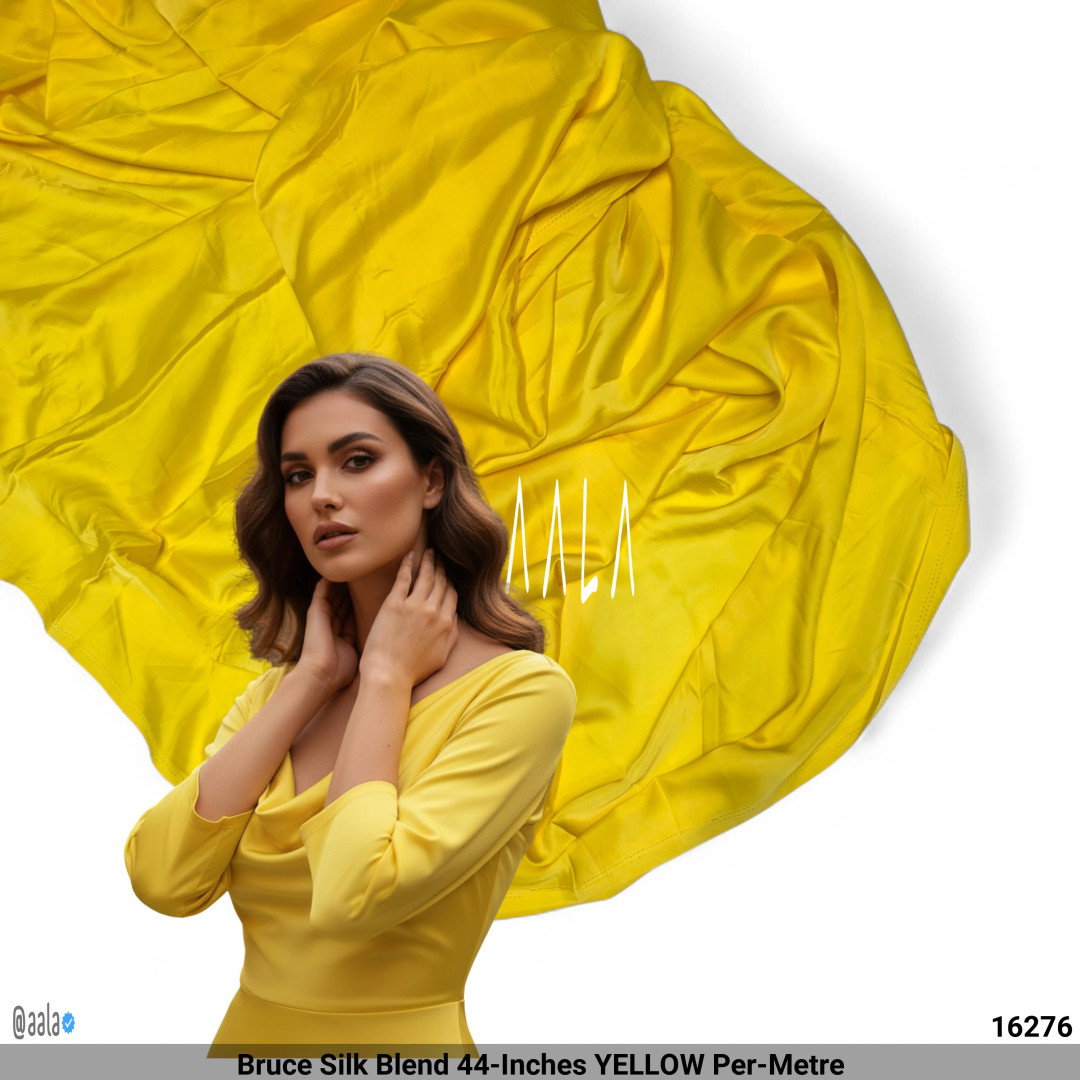 Bruce Silk Blend 44-Inches YELLOW Per-Metre