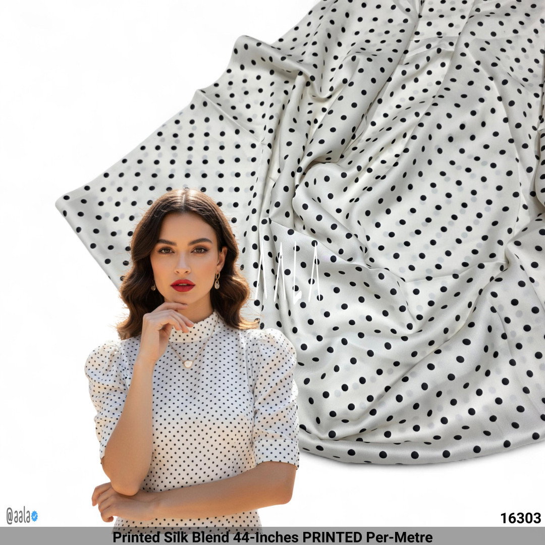 Printed Silk Blend 44-Inches PRINTED Per-Metre