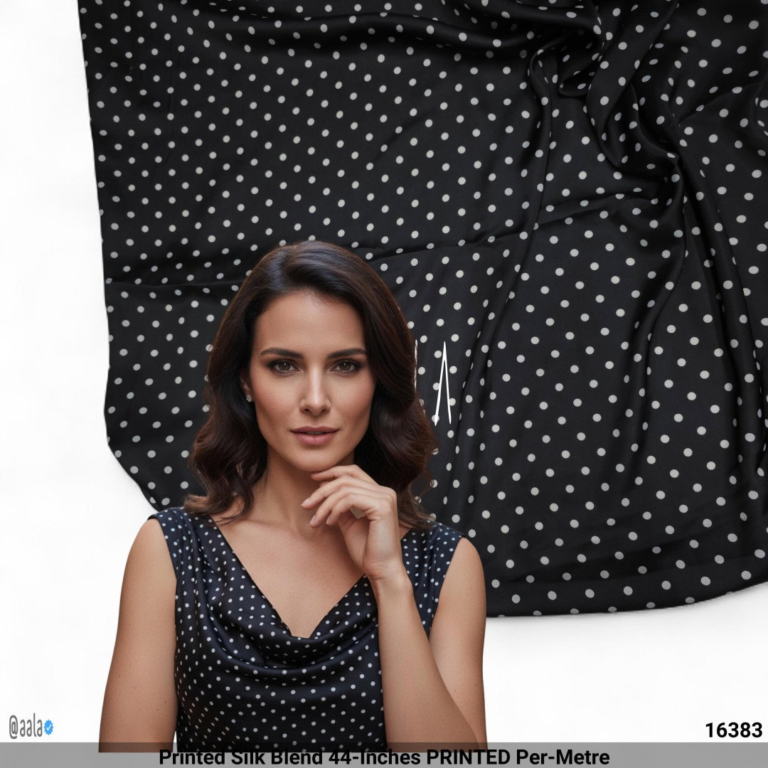 Printed Silk Blend 44-Inches PRINTED Per-Metre
