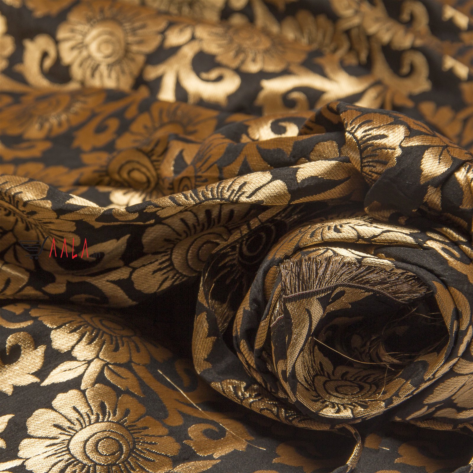 Brocade Silk Poly-ester 44 Inches Dyed Per Metre #1810
