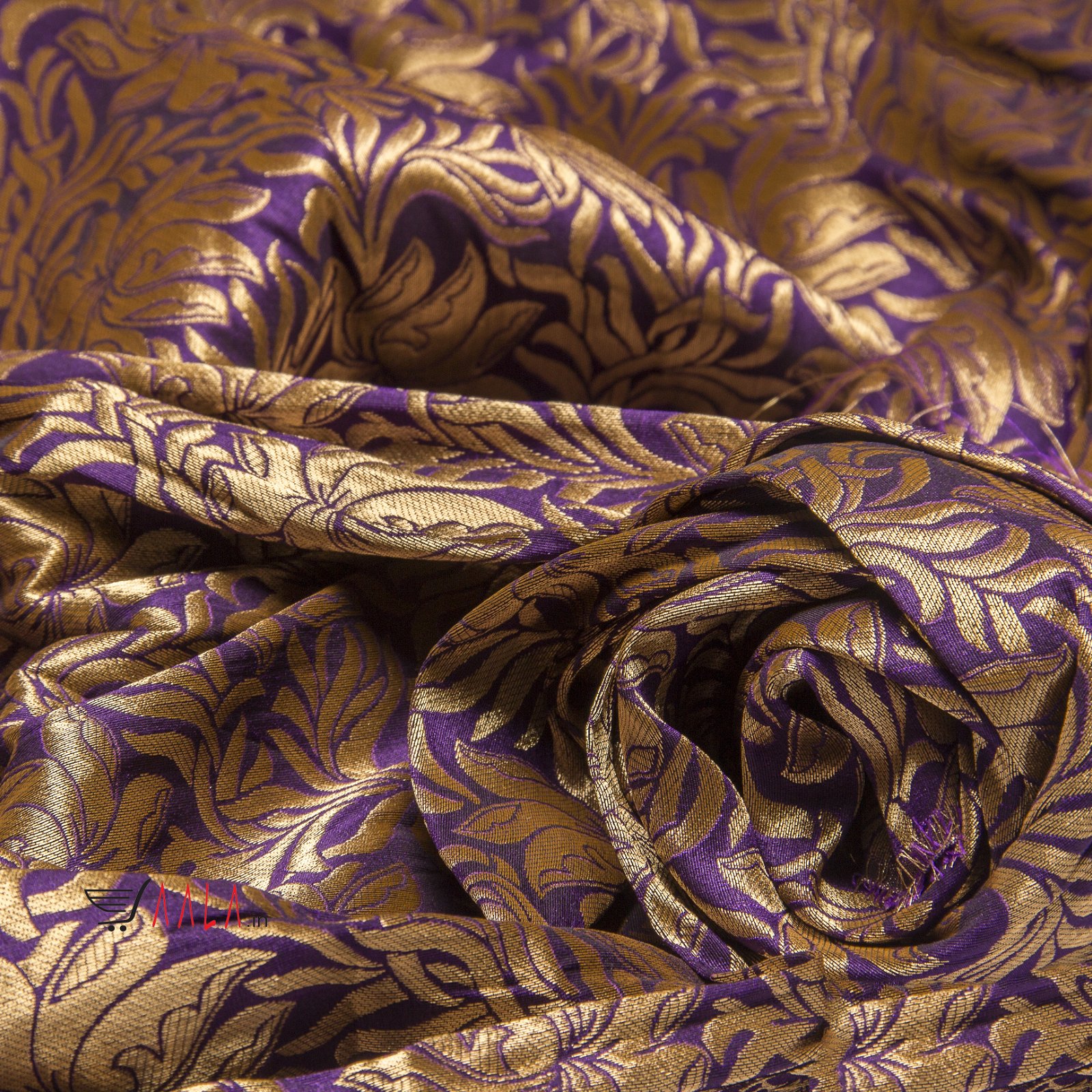 Brocade Silk Poly-ester 44 Inches Dyed Per Metre #1811