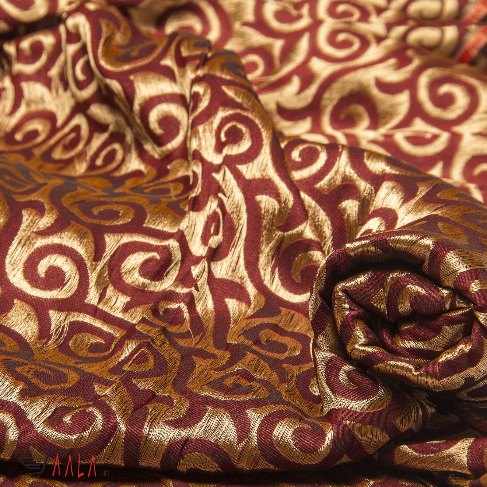 Brocade Silk Poly-ester 44 Inches Dyed Per Metre #1815