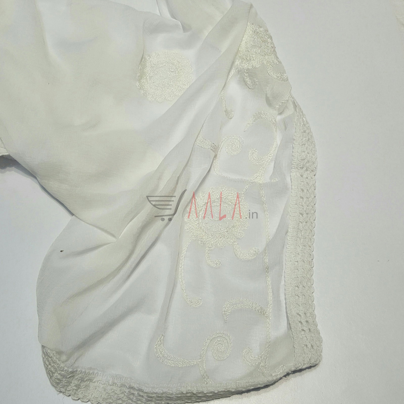 Karachi Chiffon Dupatta 44 Inches Dyeable 2.50 Metres 