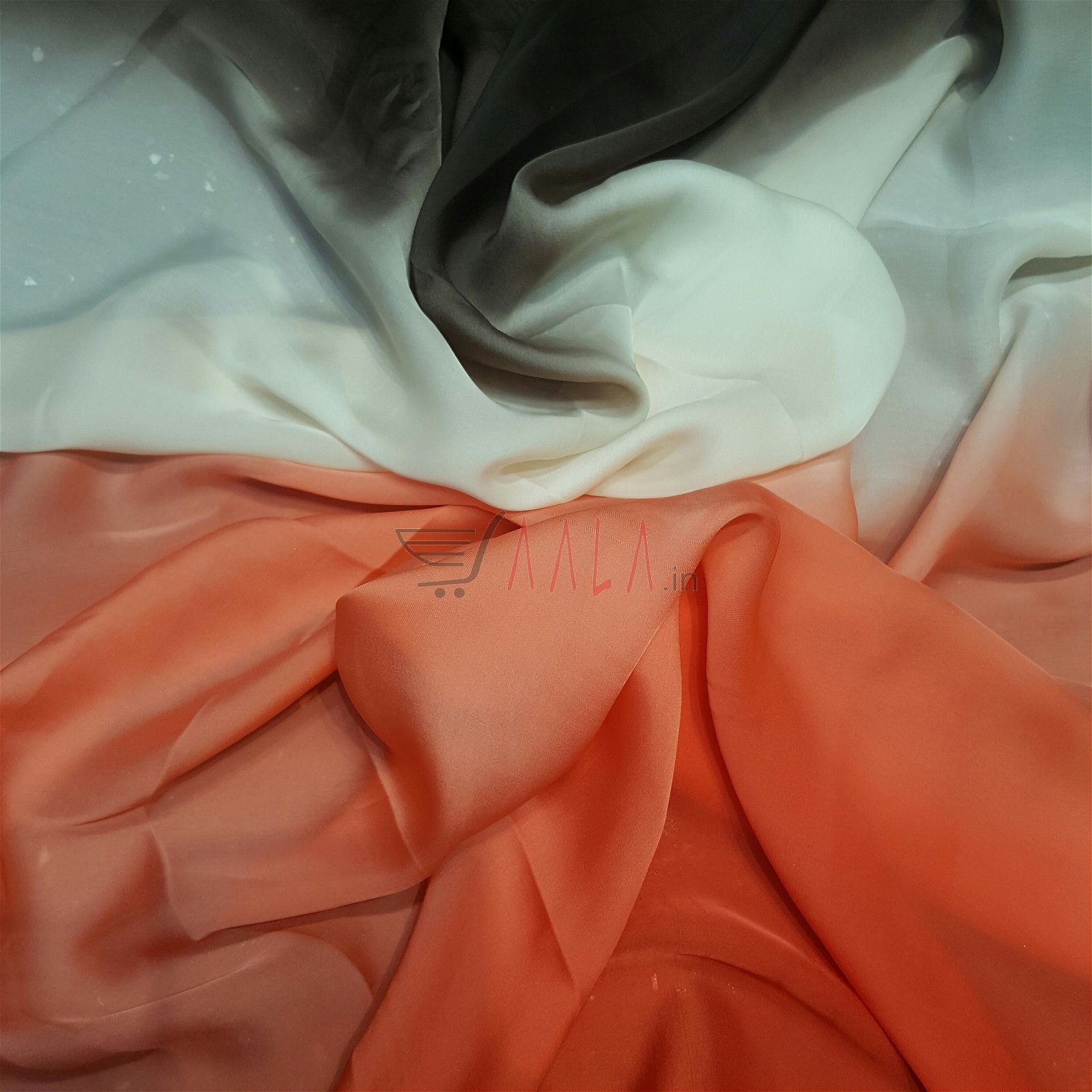 Shaded Satin Georgette Poly-ester 44 Inches Dyed Per Metre #2105