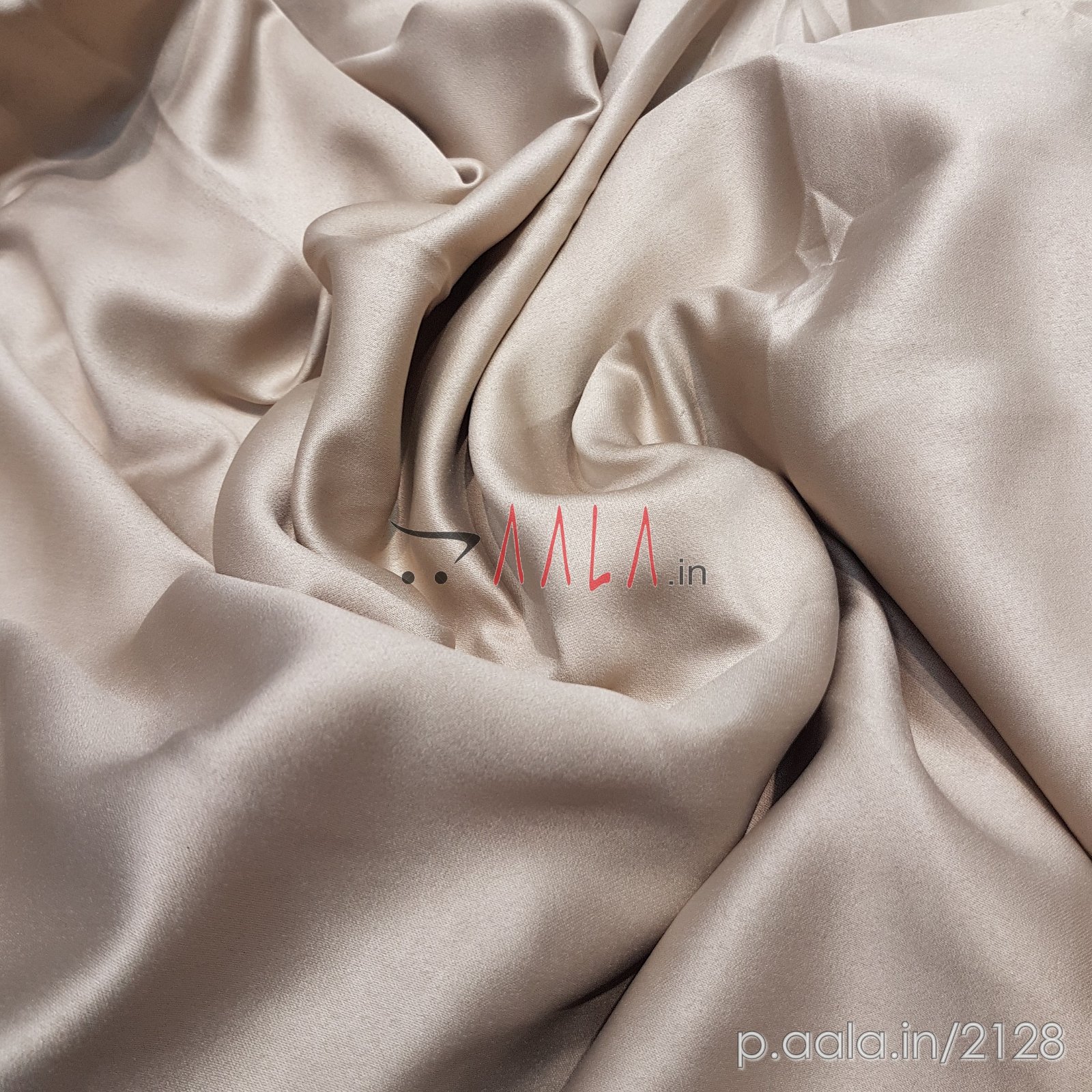 See Satin Poly-ester 44 Inches Dyed Per Metre #2128