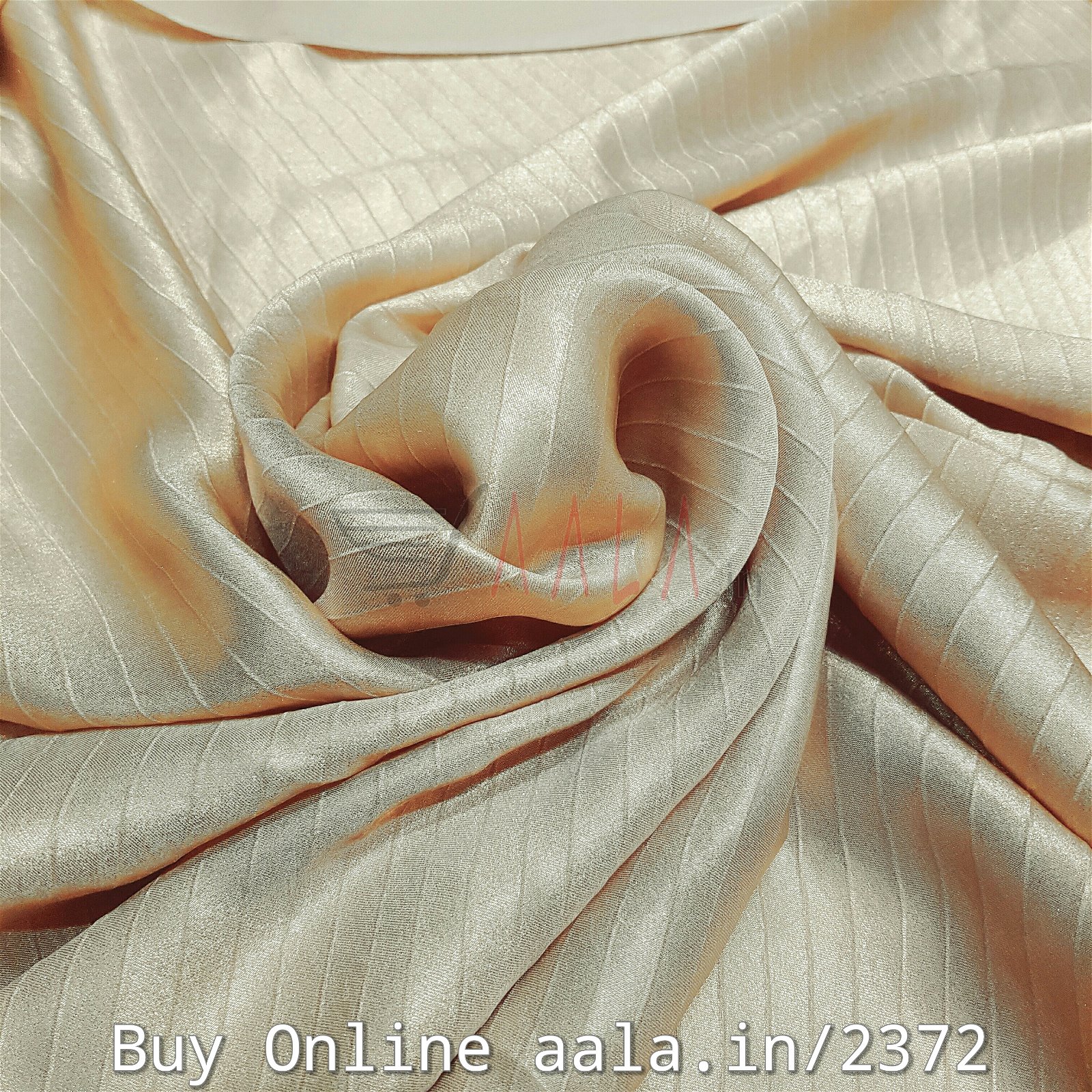 Foil Pleating Satin Georgette Poly-ester 44 Inches Dyed Per Metre #2372