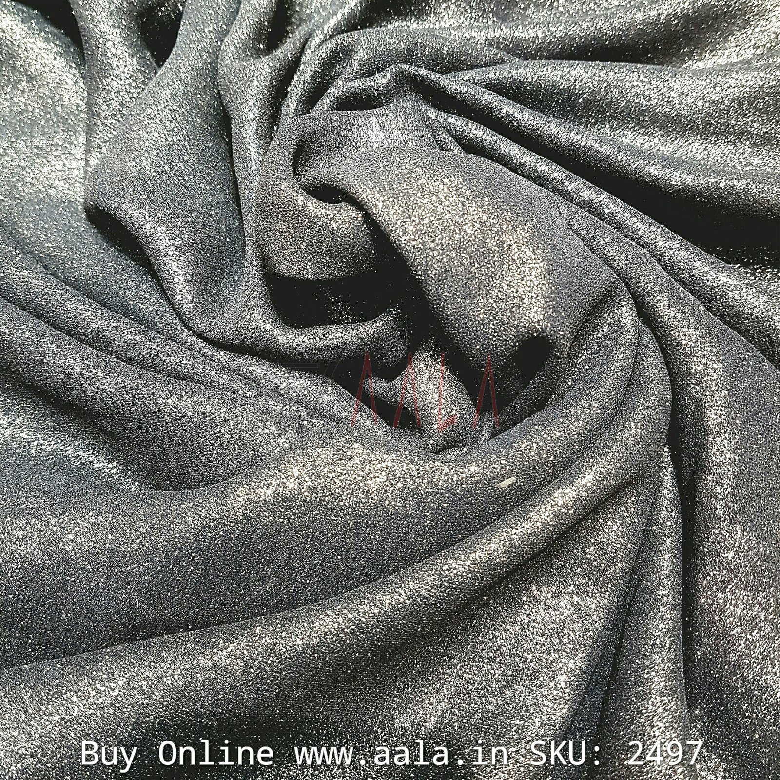 Half Coating Georgette Poly-ester 44 Inches Dyed Per Metre #2497