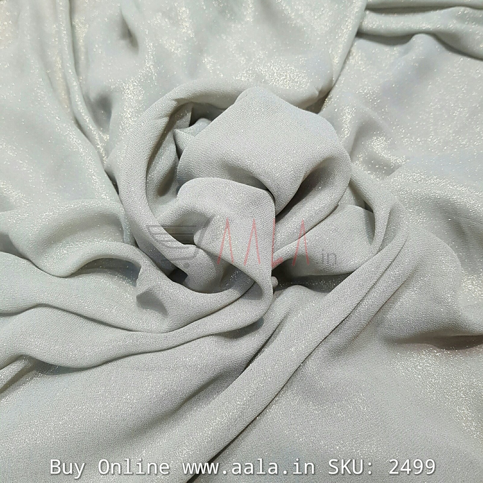 Half Coating Georgette Poly-ester 44 Inches Dyed Per Metre #2499
