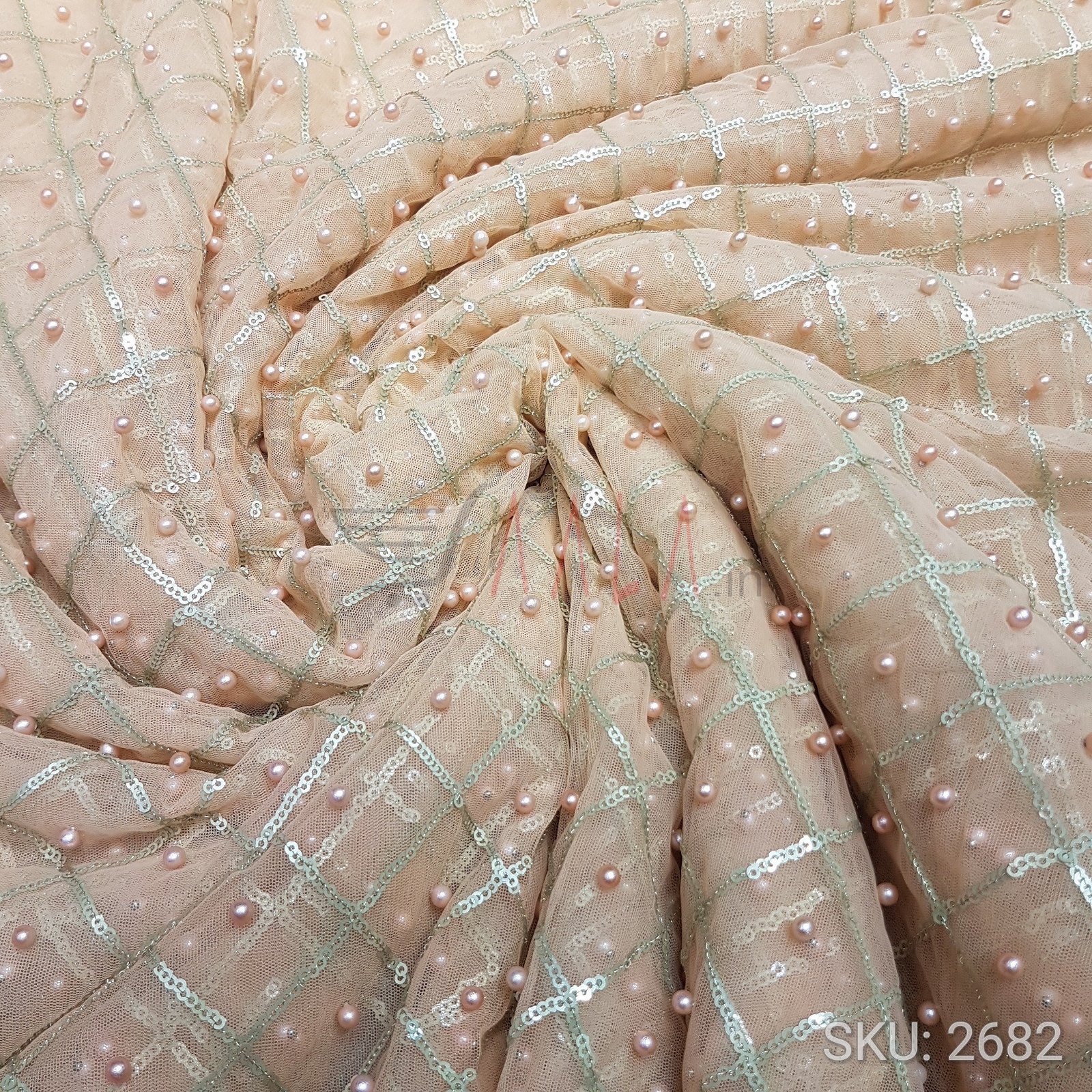 Pearl Net Poly-ester 44 Inches Dyed Per Metre #2682