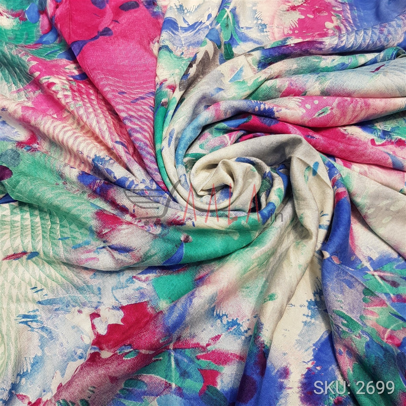 Printed Rayon Cotton 44 Inches Per Metre #2699