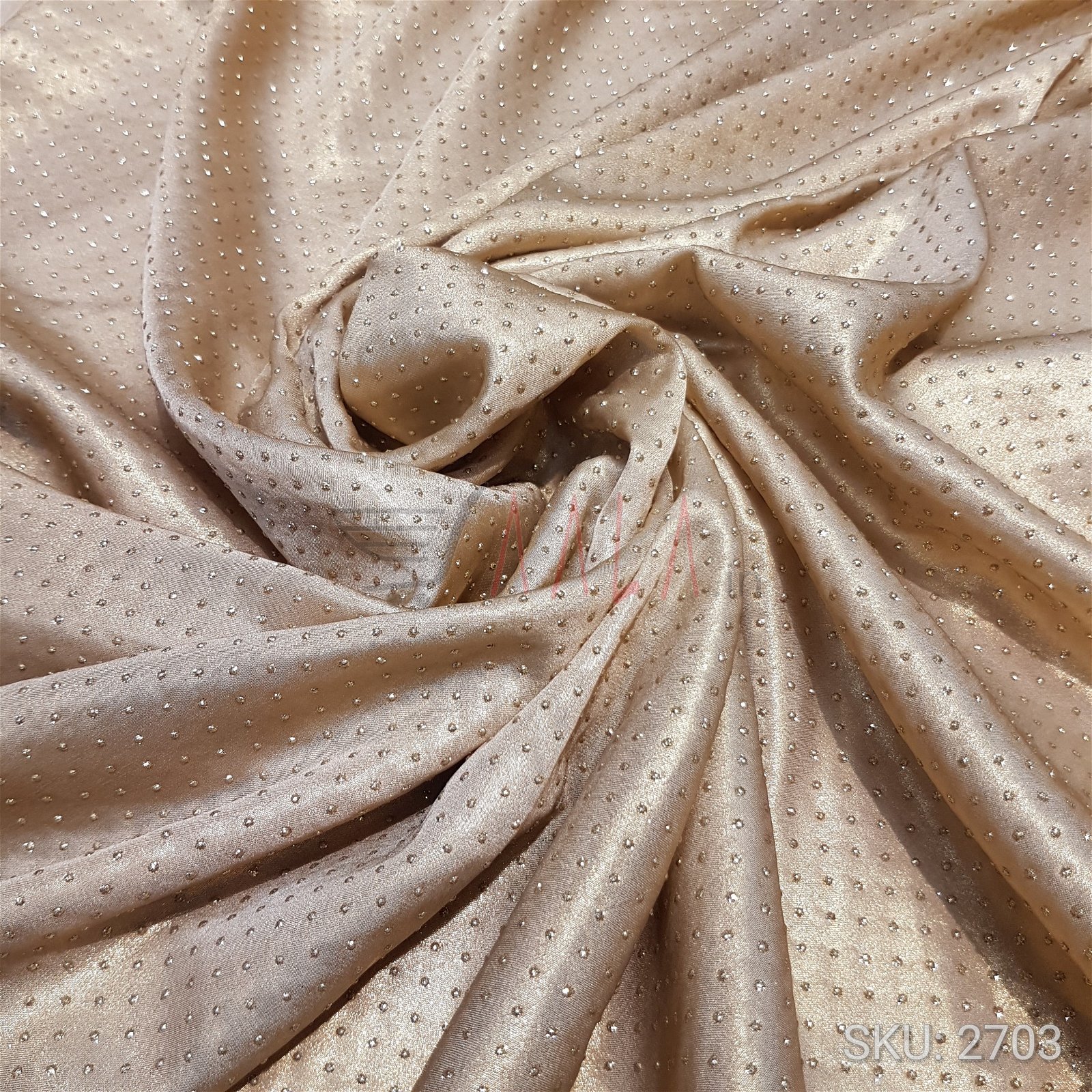 Dew Drop Satin Georgette Poly-ester 44 Inches Dyed Per Metre #2703
