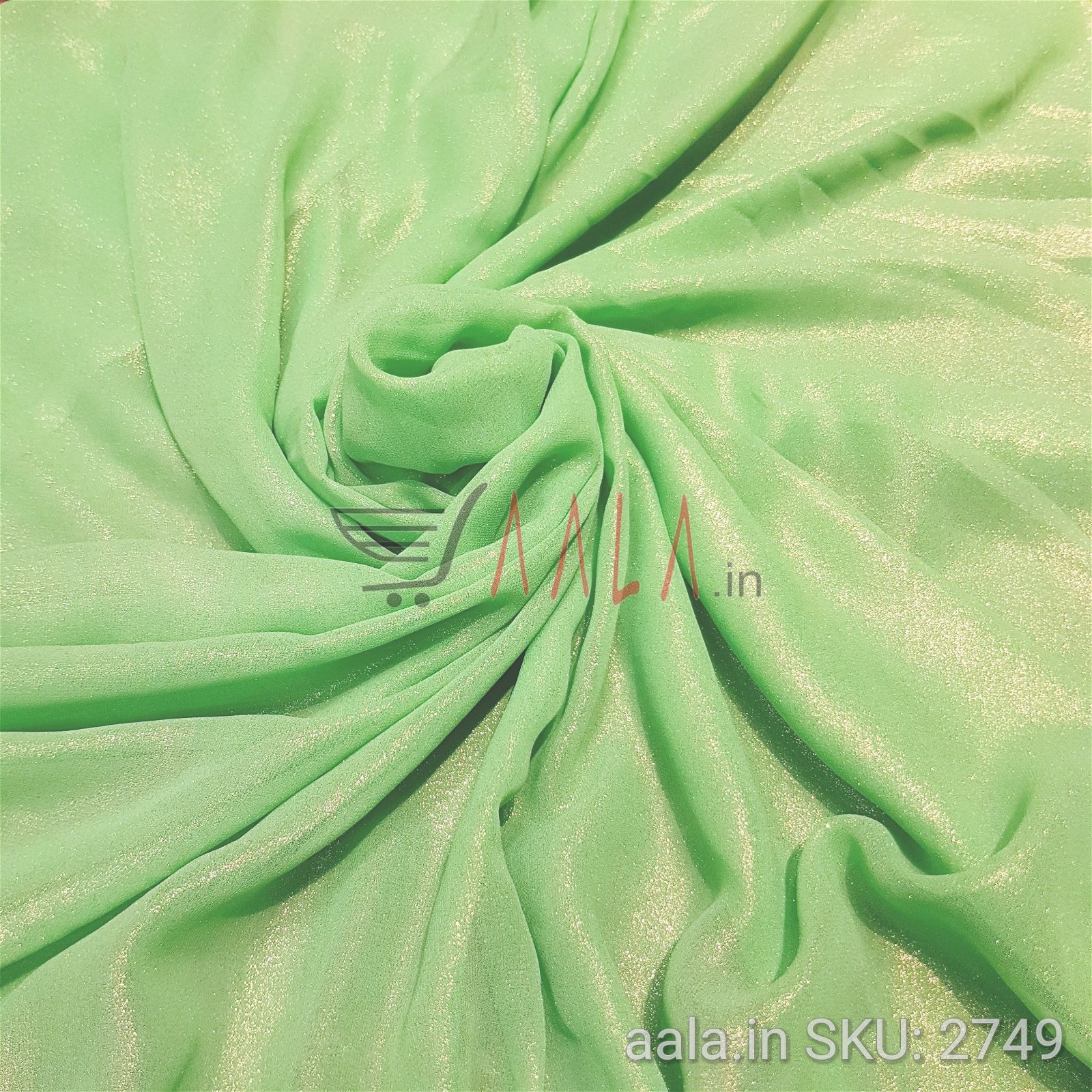 Foil Georgette Poly-ester 44 Inches Dyed Per Metre #2749