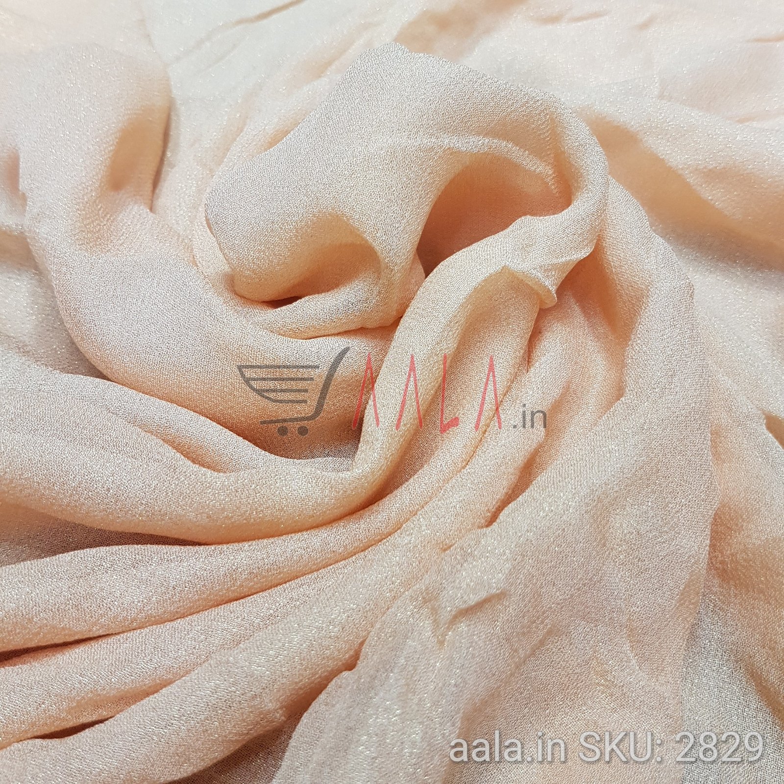 Gold Foil Georgette Viscose 44 Inches Dyed 2.00 Metres #2829