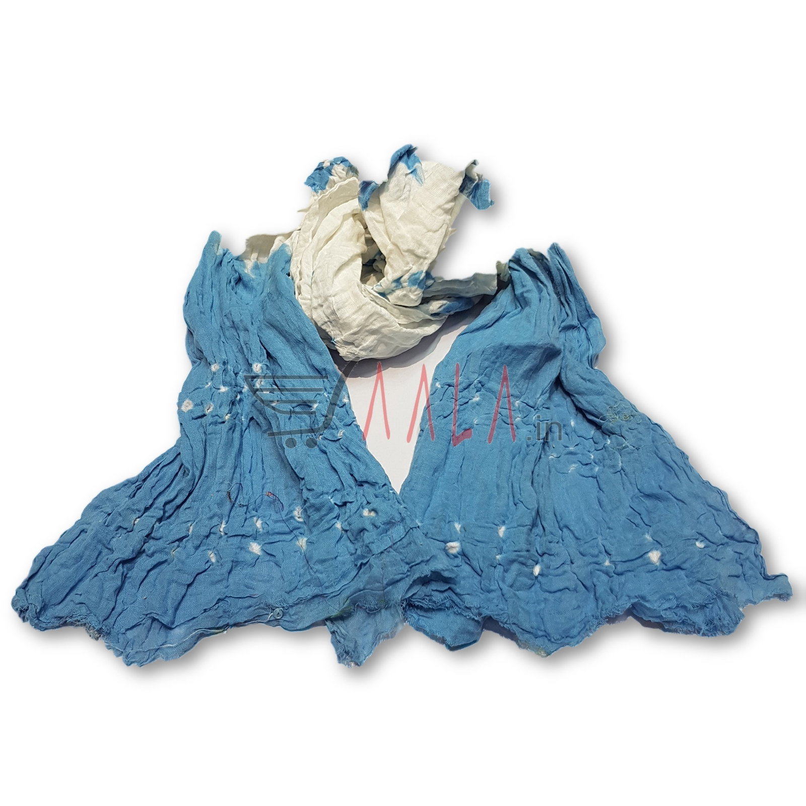 Tie Dye Cotton Dupatta 44 Inches Dyed 2.25 Metres 