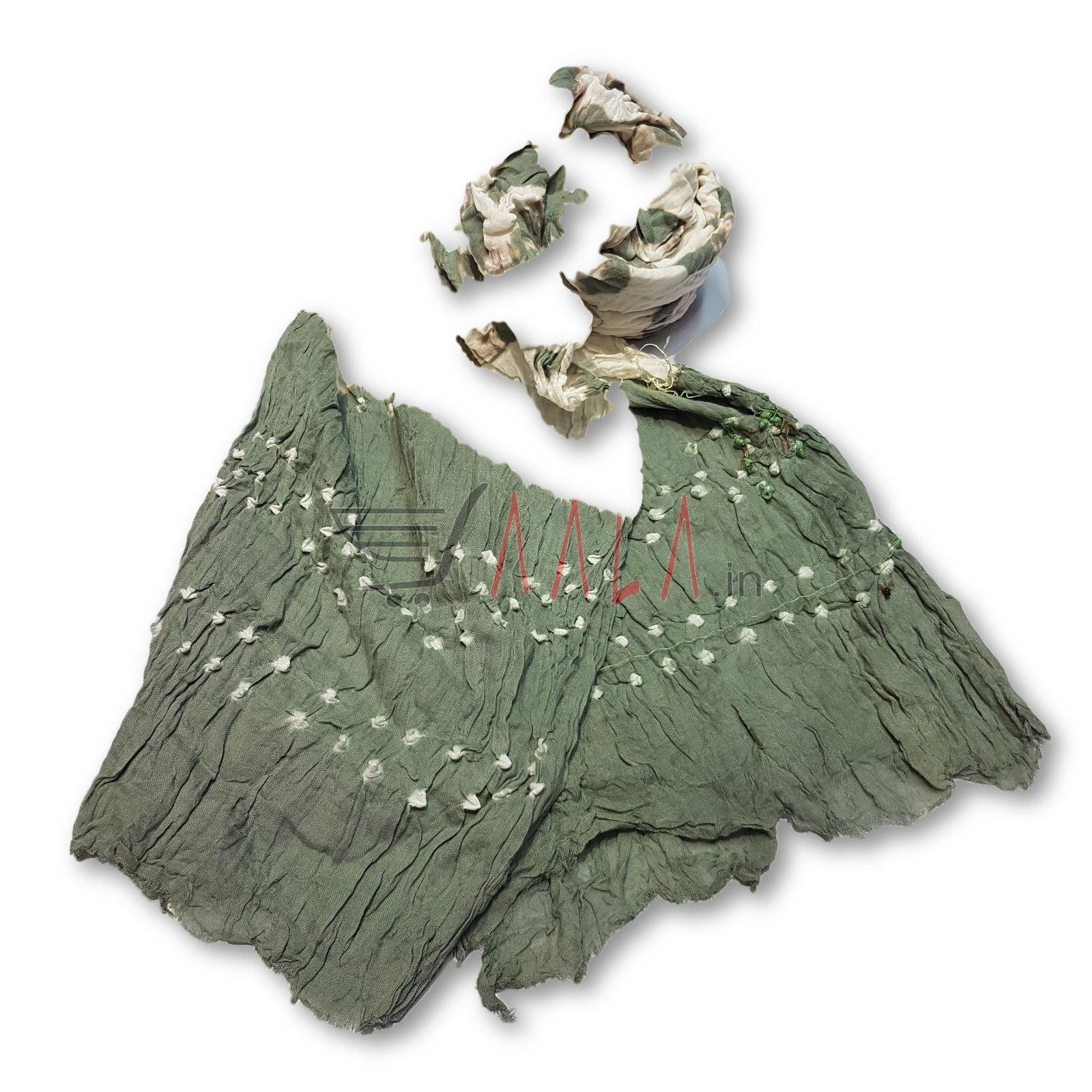 Tie Dye Cotton Dupatta 44 Inches Dyed 2.25 Metres 
