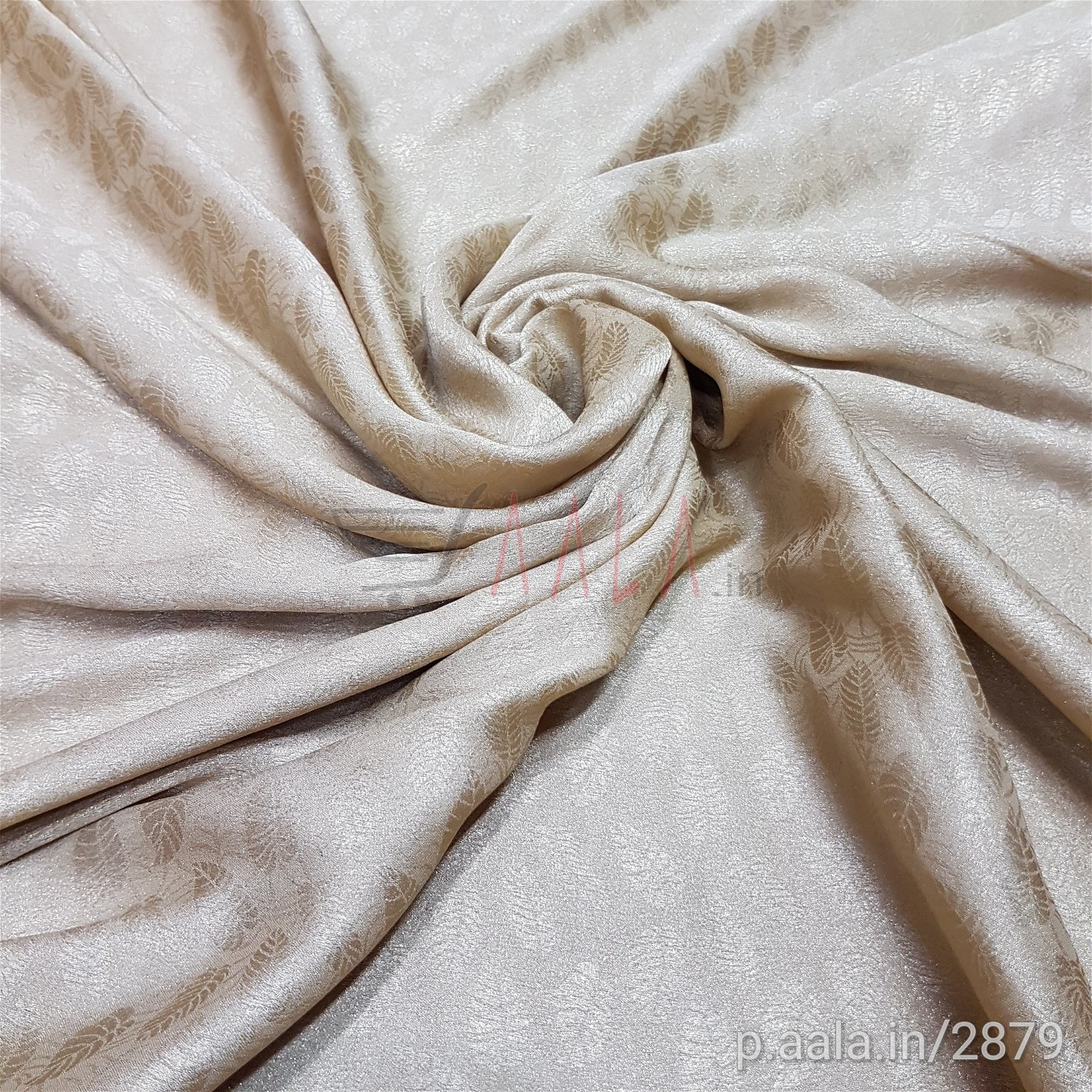 Jacquard Crepe Silk Poly-ester 44 Inches Dyed Per Metre #2879