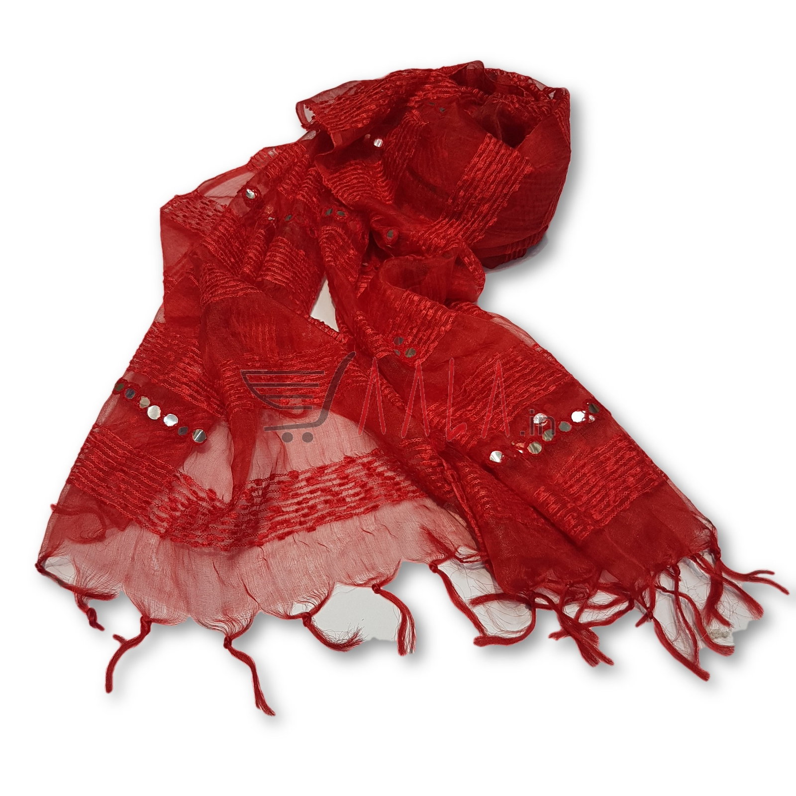 Line Tissue Dupatta 30 Inches Dyed 2.25 Metres 