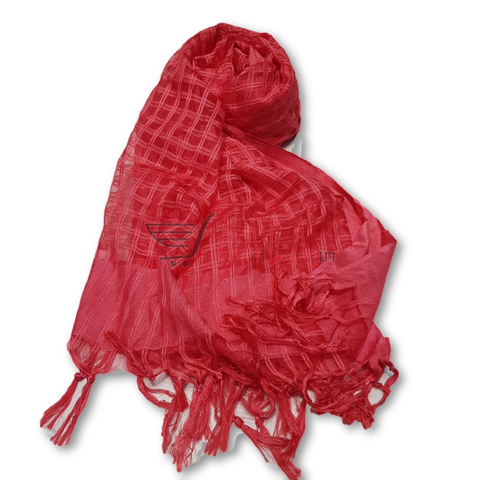 Checks Tissue Dupatta 32 Inches Dyed 2.25 Metres 