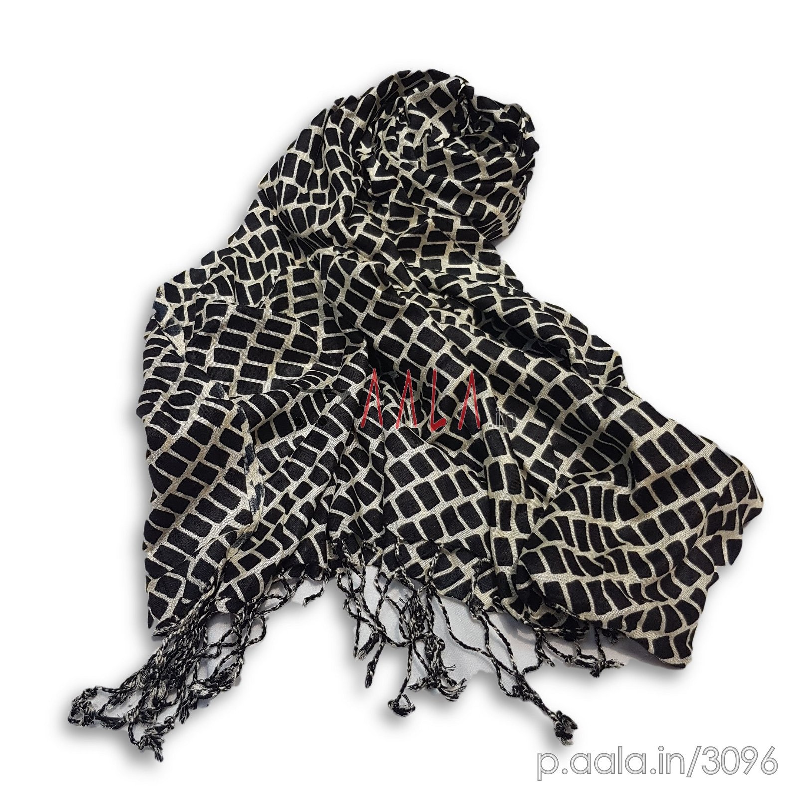 Printed Pashmina Stole 22 Inches Dyed 2.25 Metres #3096