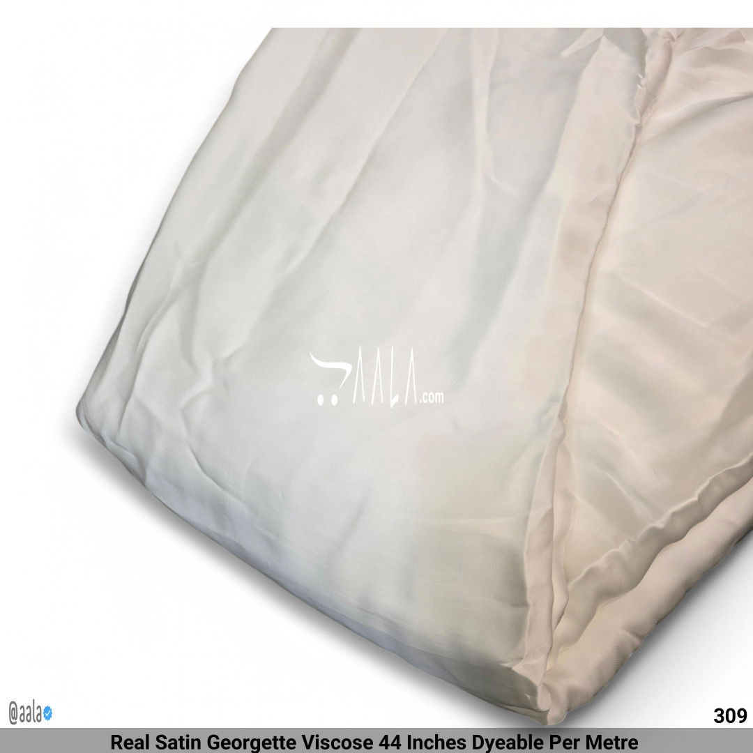 Real Satin Georgette Viscose 44 Inches Dyeable Per Metre #309