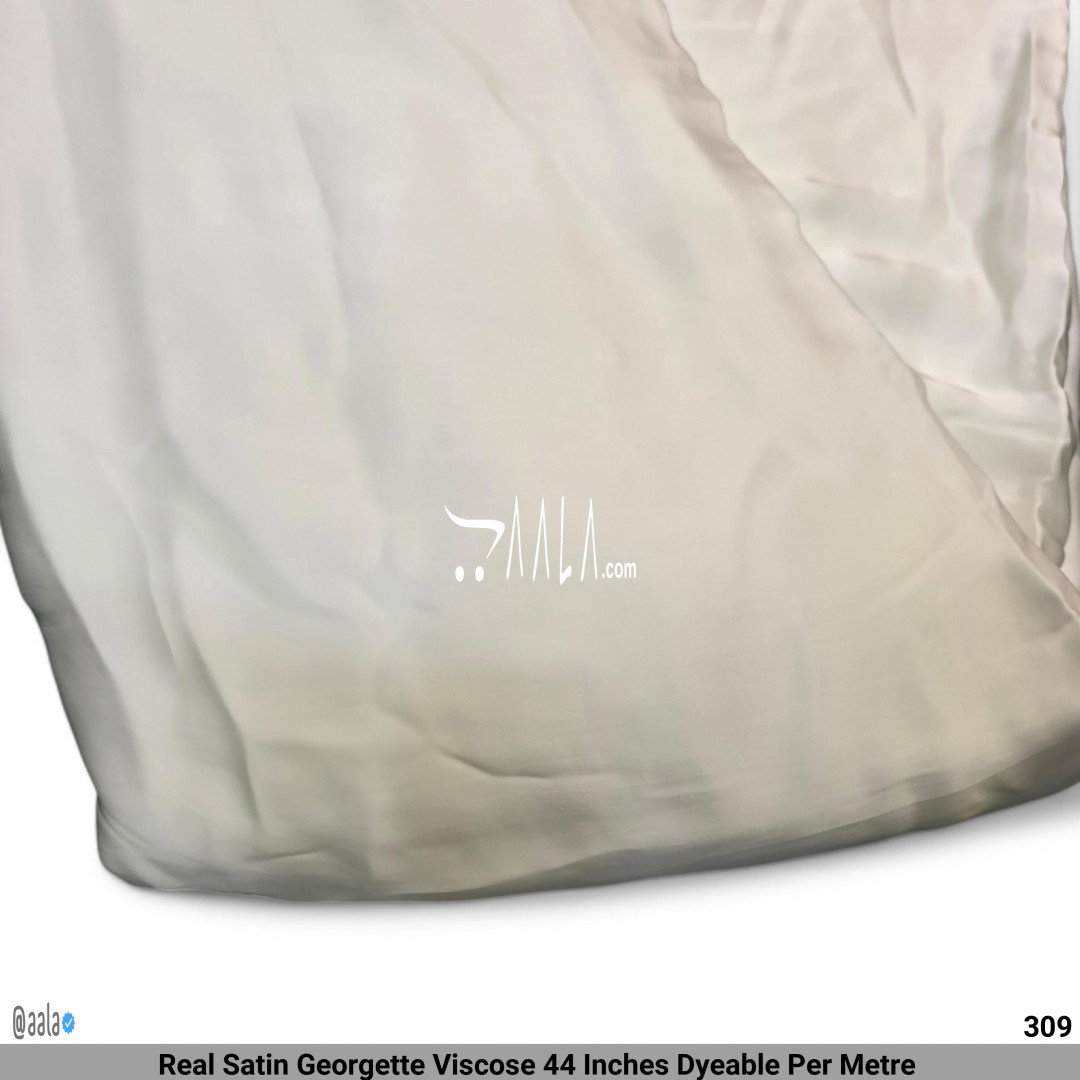 Real Satin Georgette Viscose 44 Inches Dyeable Per Metre 