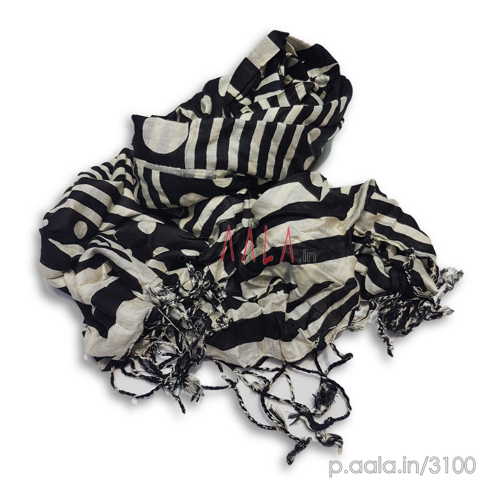 Printed Pashmina Stole 22 Inches Dyed 2.25 Metres #3100