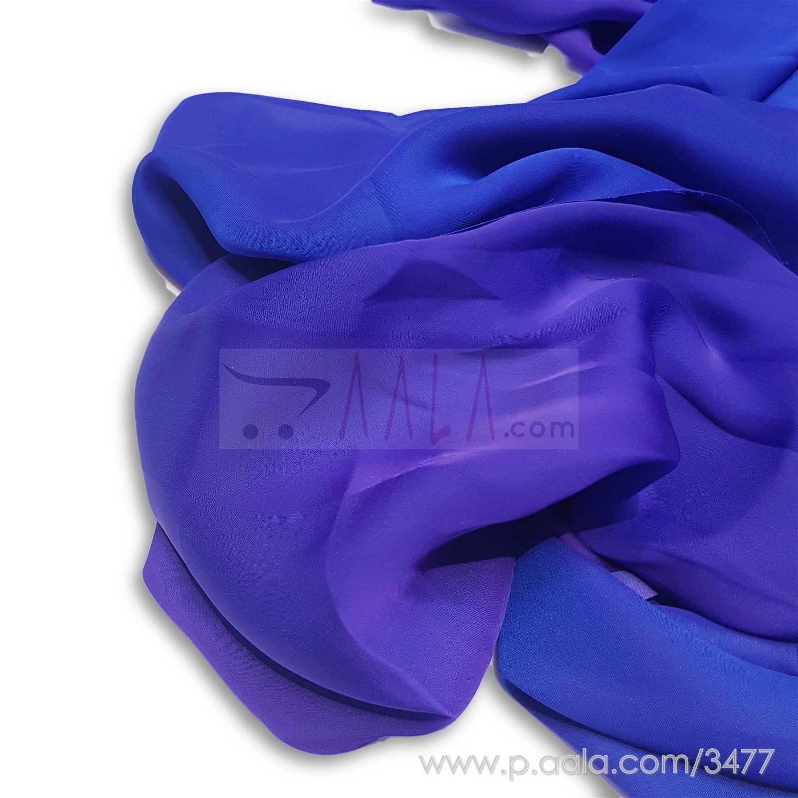 Blended Flat Chiffon Poly-ester 44 Inches Dyed Per Metre #3477