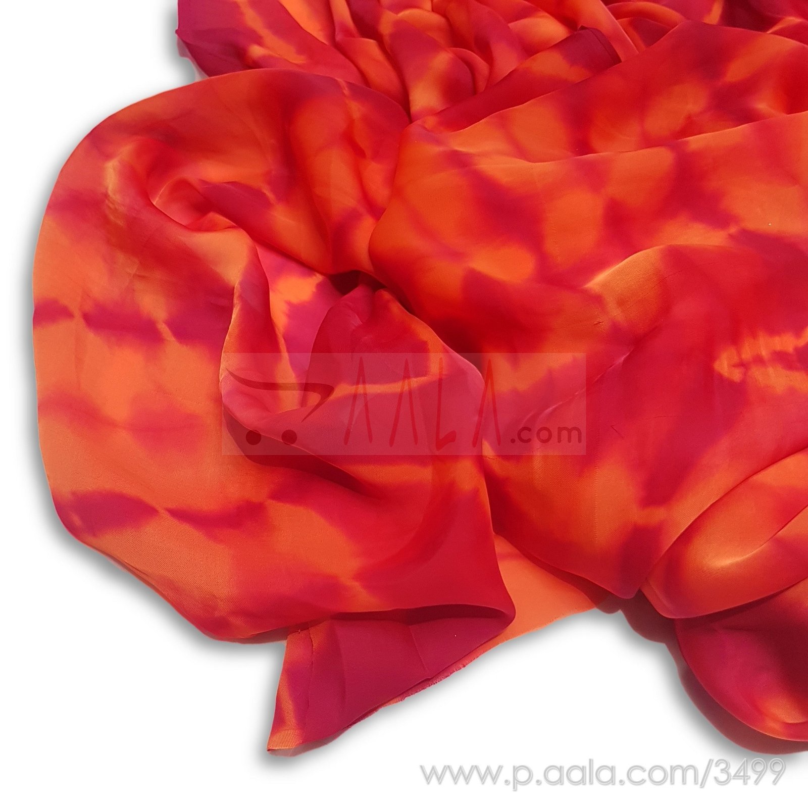 Siburi Satin Georgette Poly-ester 44 Inches Dyed Per Metre #3499