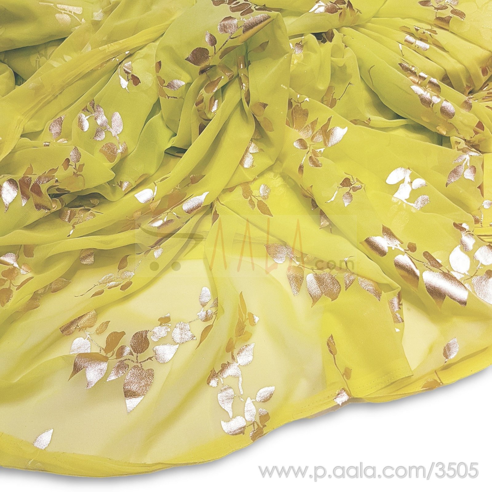 Foil Two Tone Georgette Poly-ester 44 Inches Dyed Per Metre #3505