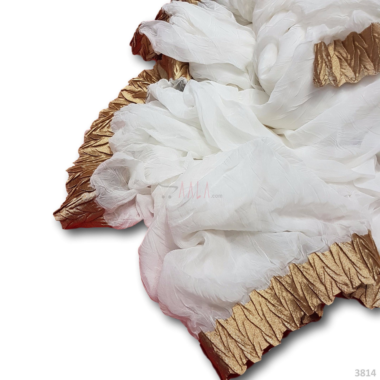V Crush Border Georgette Viscose 44 Inches Dyeable Per Metre 