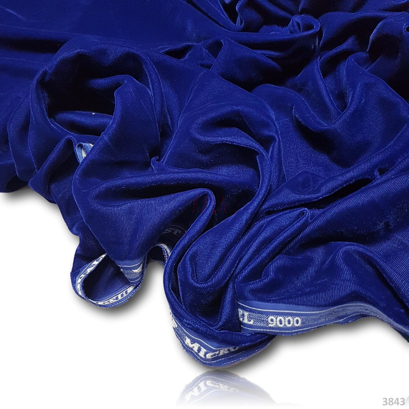 Micro 9000 Velvet Poly-ester 44 Inches Dyed Per Metre #3843/RBLUE