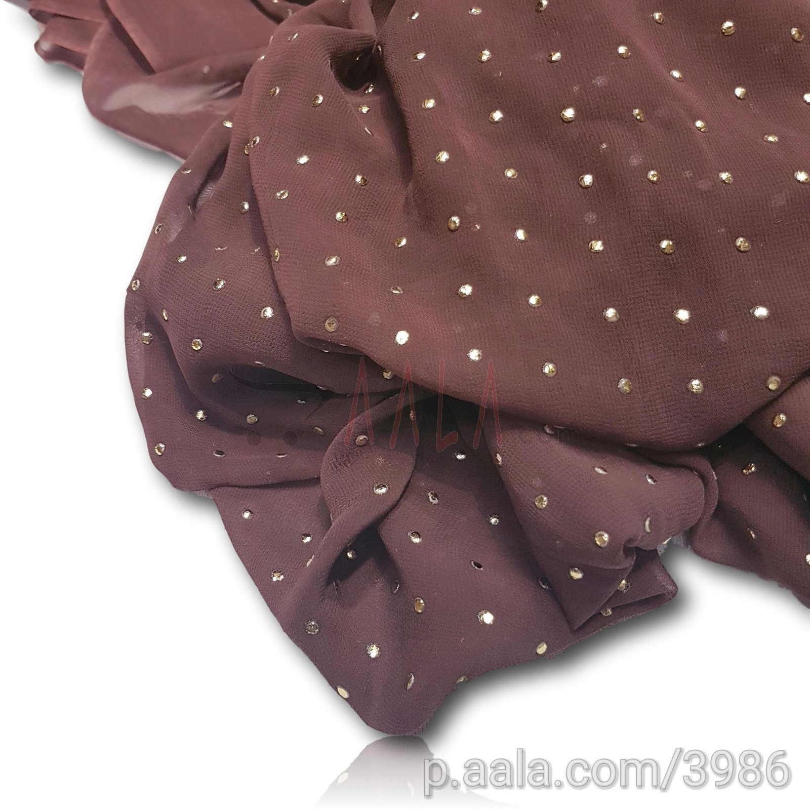 Machine Mukaish Georgette Viscose 44 Inches Dyed Per Metre 