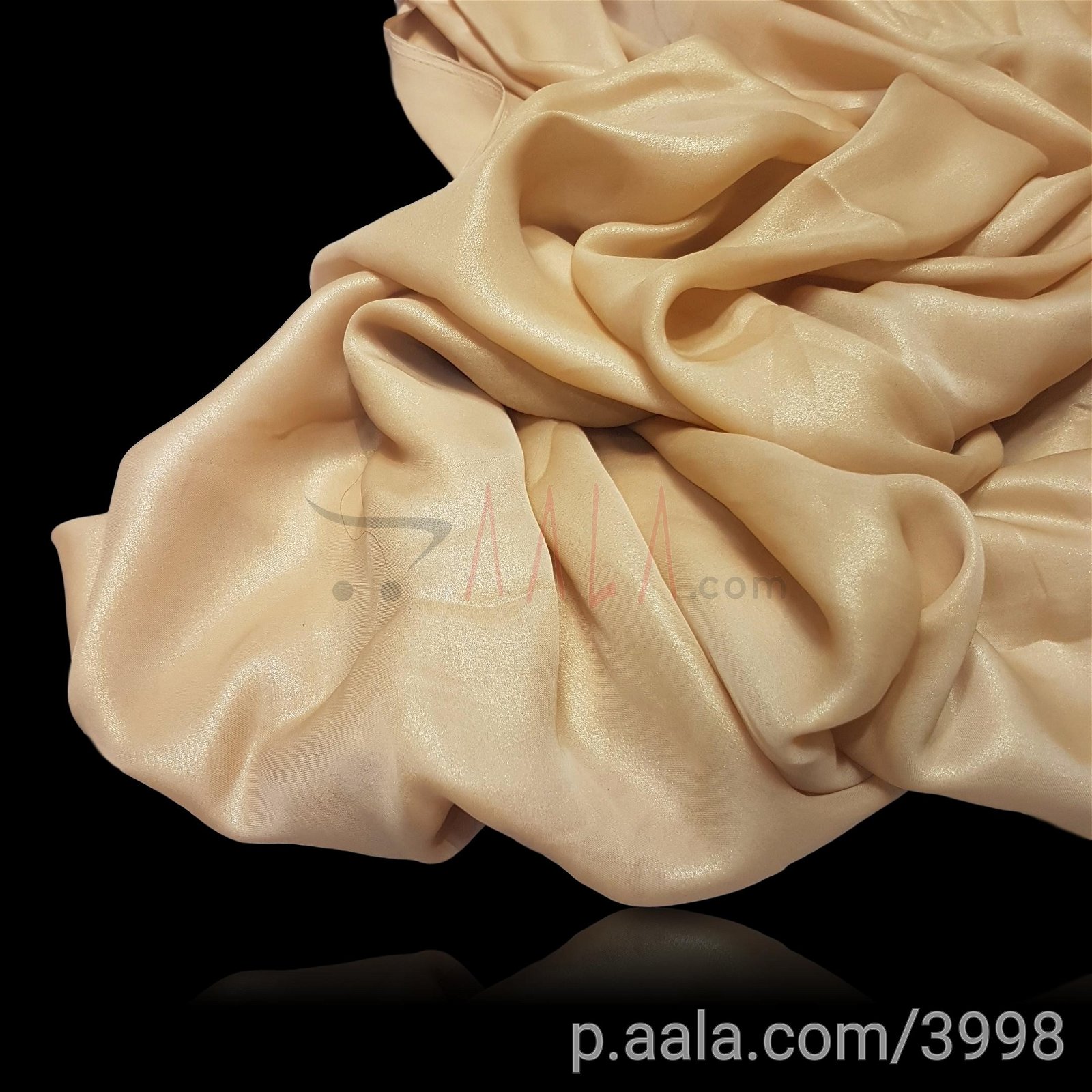 Half Coating Satin Georgette Poly-ester 44 Inches Dyed Per Metre #3998