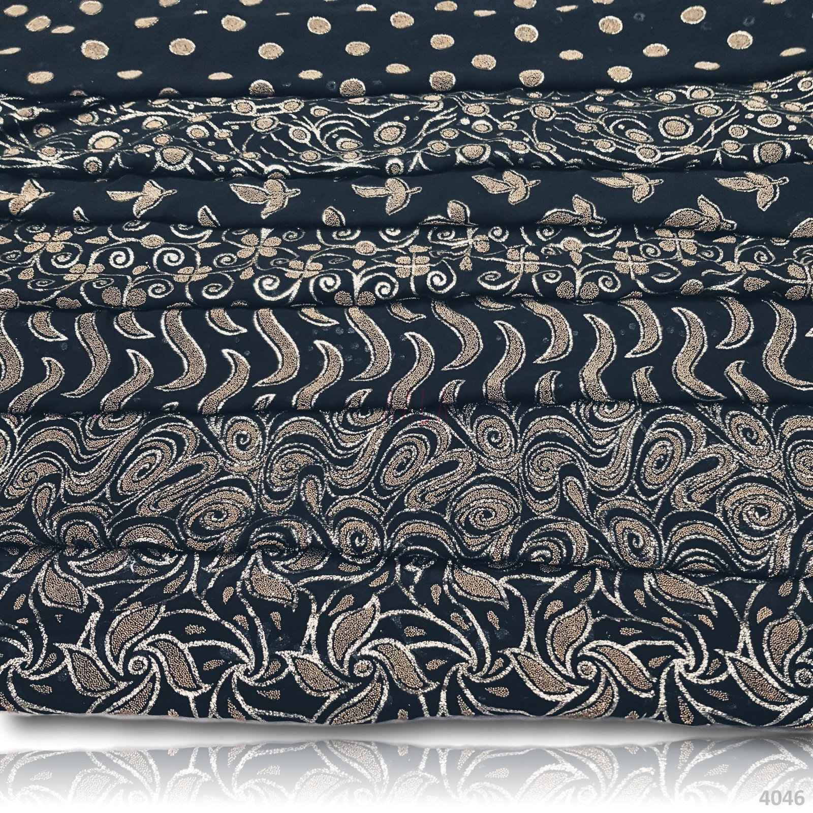All Over Embroidered Net Blend 44 Inches Dyed 6.00 Metres 