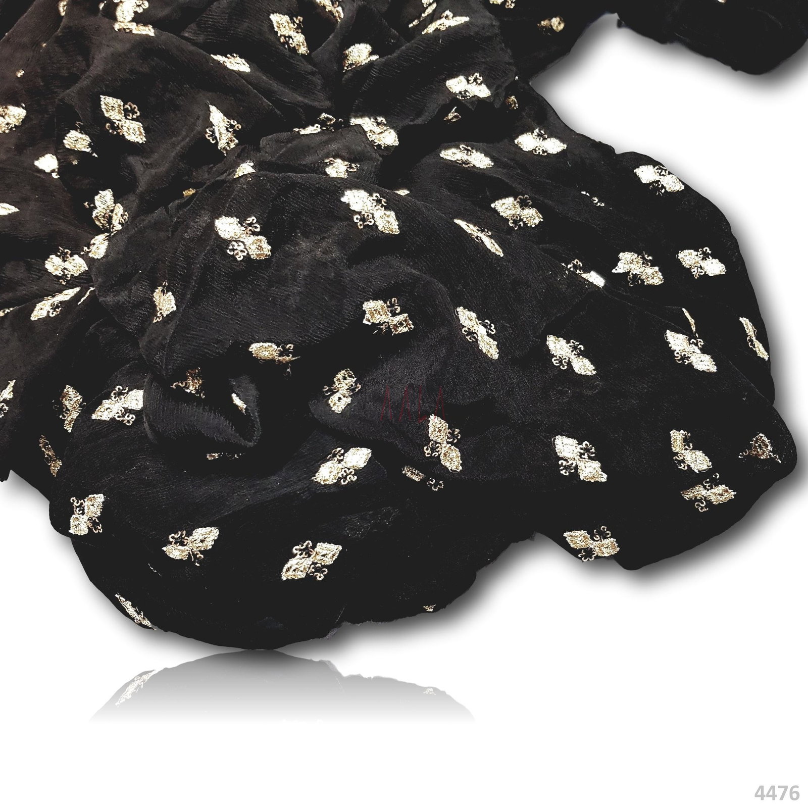 Embroidered Crepe Chiffon Viscose 44 Inches Dyed Per Metre 